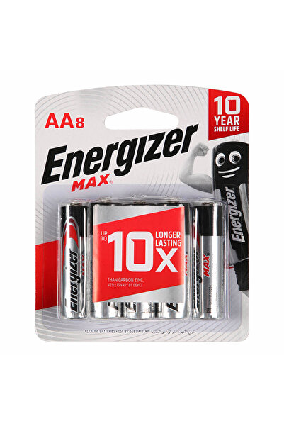 Energizer Max Long Lasting Alkaline AA Batteries (8-Pack)