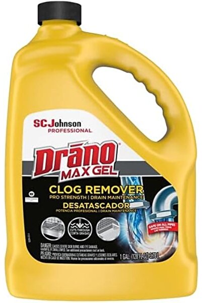Drano مزيل انسداد المجاري ماكس جل 696642، برائحة المبيض، عبوة 128 أونصة