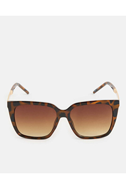 REDTAG Women Brown Animal Print Oversized Sunglasses