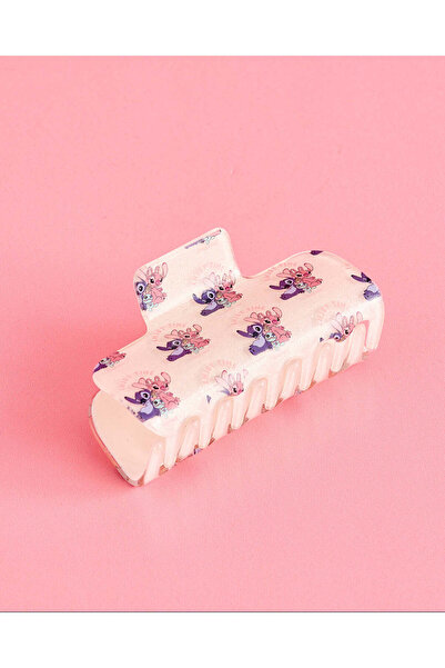 REDTAG Girls Pink Stitch Print Hair Claw Clip
