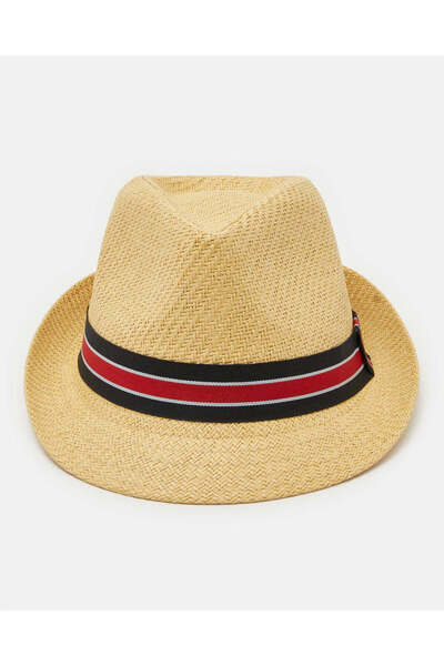 REDTAG Men Beige Fedora Hats With Band