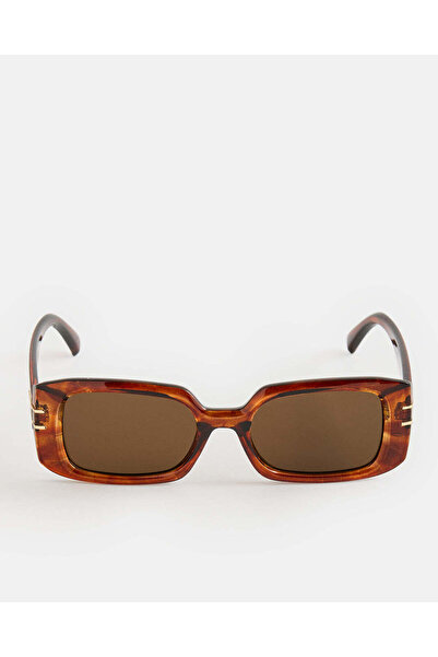 REDTAG Women Brown Rectangular Sunglasses