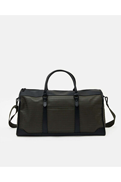 REDTAG حقيبة سفر من جلد الصناعي باللونين الأخضر والأسود