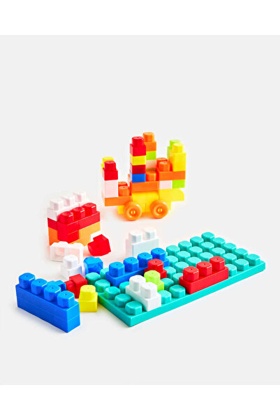 REDTAG مجموعة متنوعة من مكعبات بناء الألغاز، 60 قطعة، علبة ملونة محمولة باليد