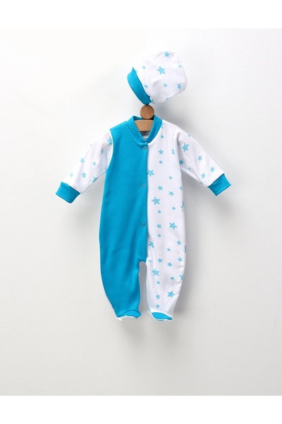 MiniKids Ολόσωμη φόρμα All Stars με φέσι, μπλε