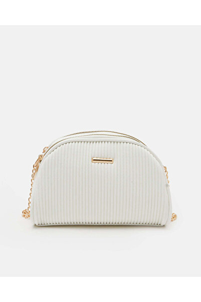 REDTAG Women’s White Pleated Crossbody Bag