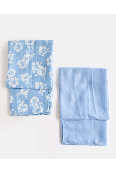 REDTAG Women Blue Scarf Set (2Piece)