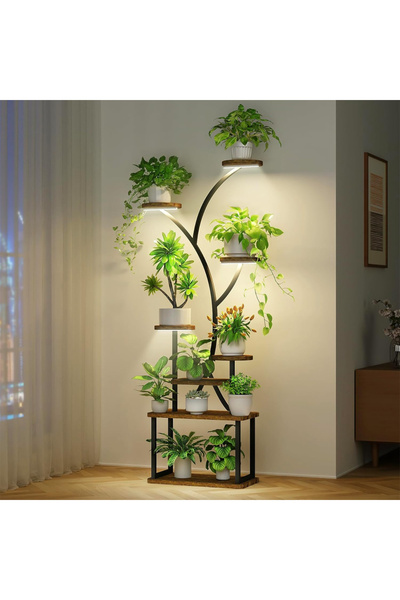 KEKE Wrought Iron Flower Rack with Shelves for Indoor & Balcony Plants