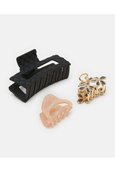 REDTAG مجموعة مخالب شعر نسائية متنوعة (عبوة من 3 قطع)