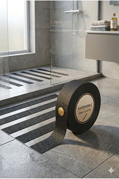 Primeaks Siyah Kaydırmaz Bant - Merdiven, Banyo, İç ve Dış Mekan - 25mm x 15 ...