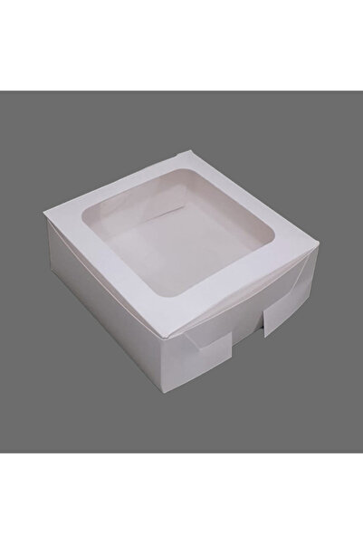 ısp hediye 20x20x8 Beyaz Asetatlı Hediye Kutusu(50adet)