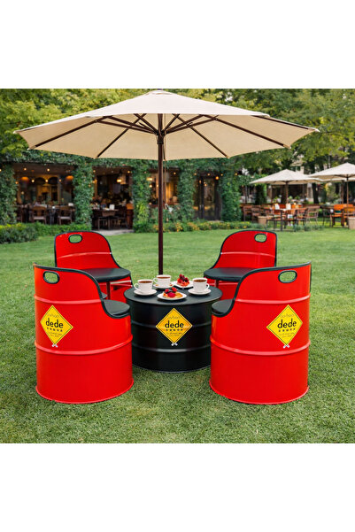 Boss Reklam Varil Koltuk Takımı - Oturma Grubu - Bahçe Dekorasyonu