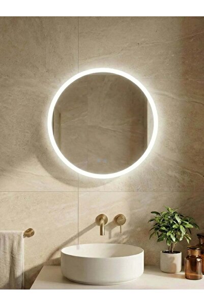 Olivy Oglindă de baie cu LED ⌀50 cm rotundă, 3 nuanțe de lumină, dezaburitor ...