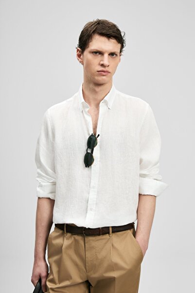 Lufian Erkek Rahat Kesim Keten Gömlek 111010654