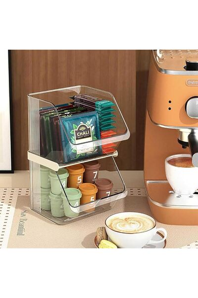 Arabest 2Pcs Tea Bag Organizer,Tea Bag Organizer,Countertop Organizer,For Hom...