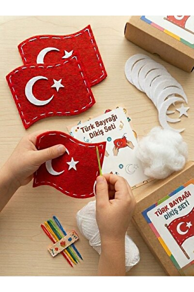 Olur o zaman (Set of 3) Turkish Flag Felt & Eva Craft for National Holidays &...