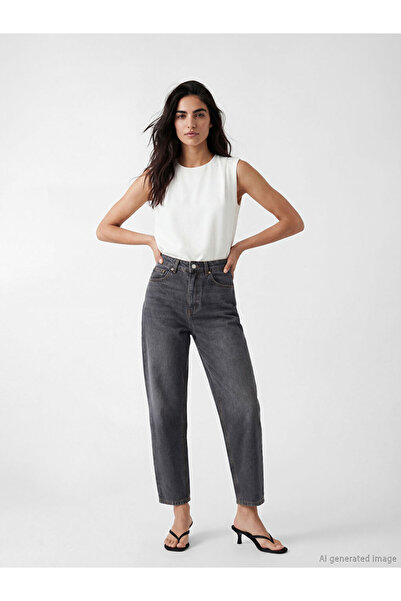 LC Waikiki Sparkling Choices from Shining Store Barrel Fit Women's Jean Pants