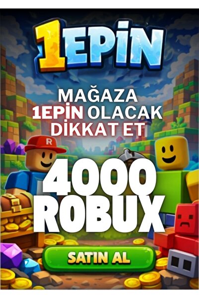 1epin Roblox 4000 Robux - USD Para Birimi