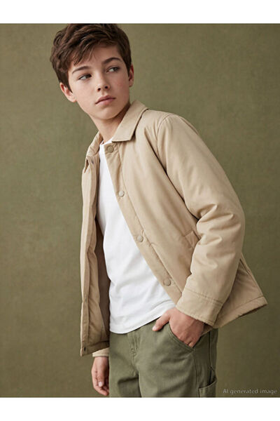 LC Waikiki Rmz Gi̇yi̇m Farkiyla Shirt Roba Collar Boy's Coat