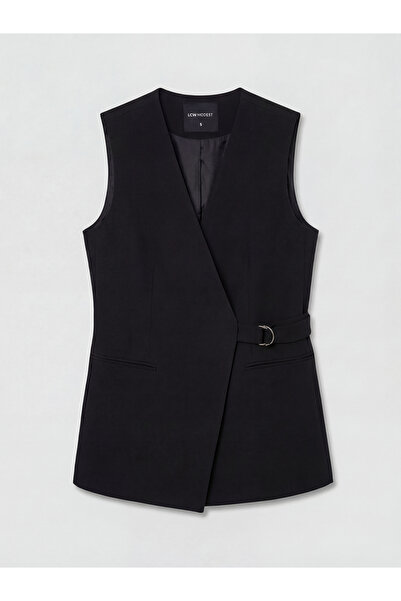 LC Waikiki Μαύρο γυναικείο κλασικό γιλέκο με διπλό γιακά από την GÜLİS GİYİM