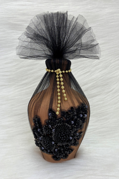 ZEYMERADE أداة اختبار الحناء السوداء المزينة بتطريز VIP، أداة اختبار حناء الز...