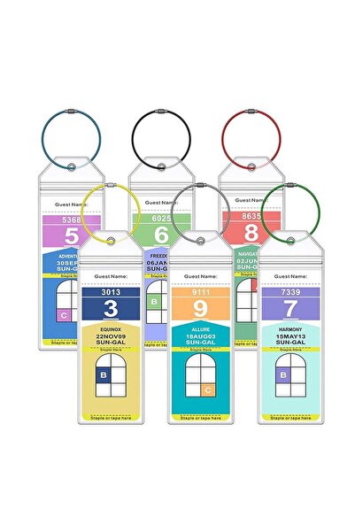 Arabest مجموعة من 6 حوامل لبطاقات الأمتعة للرحلات البحرية، حامل بطاقات الأمتع...