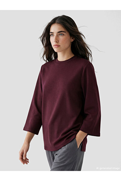 LC Waikiki Peak New Season Stand Collar Oversize Women's Sweatshirt Tunic