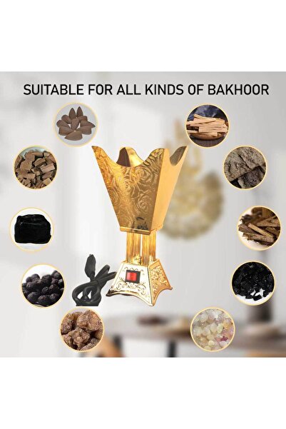 Bakhoor BoSidin حامل بخور كهربائي فاخر بتصميم فاخر لرائحة المنزل والمكتب