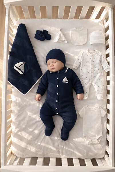 Mert Baby مجموعة ملابس تريكو عضوية خاصة من ليتل سيلور مكونة من 10 قطع، مجموعة...