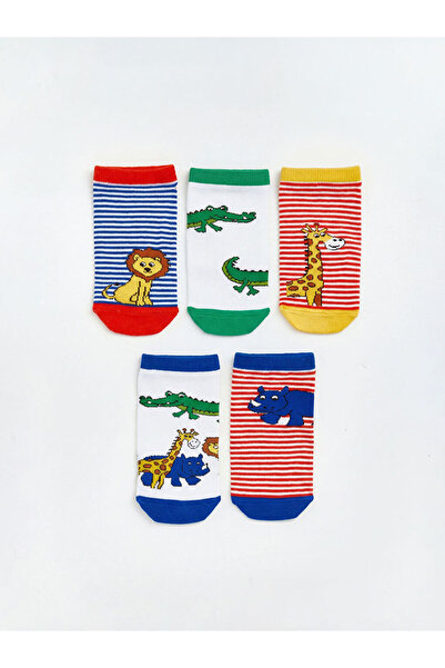 LC Waikiki جوارب مطرزة للأولاد من فريزن ستور، عبوة من 5 قطع