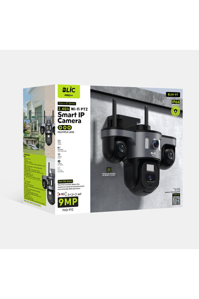 Blic Al-NET 4G, 7.5W + 7.5W 3+3+3 9mp Full HD Çift Solar Panelli IP Kamera
