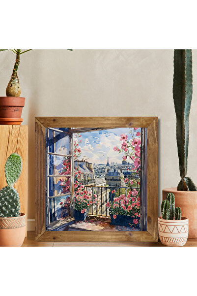 Tuba Decor Tablou pătrat cu ramă din lemn Paris