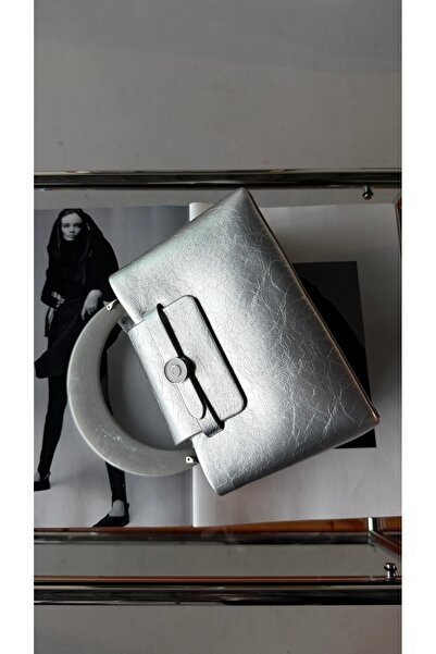 Eataly Shoes Lumea Silver Bone Strappy Minimal Women's Bag