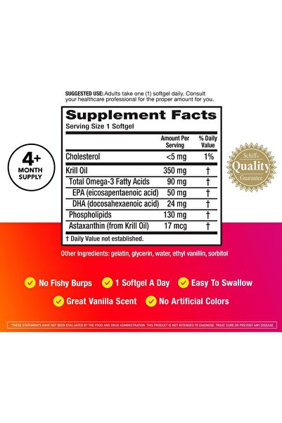 Megared - Omega-3 Krill Oil 350mg Softgels (130 Count in A Bottle)