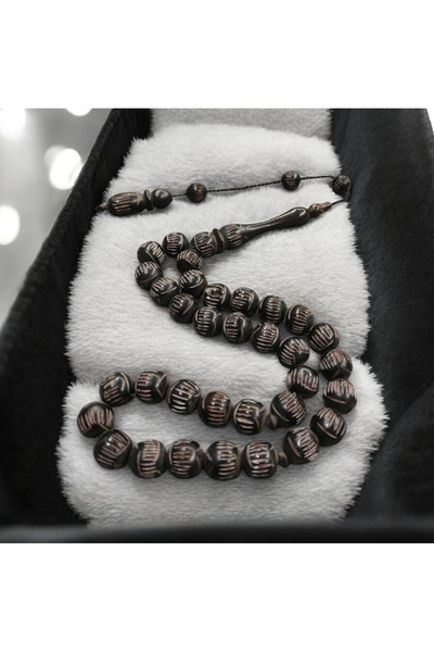 İnan Tesbih Rare, Inlaid, Carved, Crafted, Camel Bone Sphere Cut Rosary