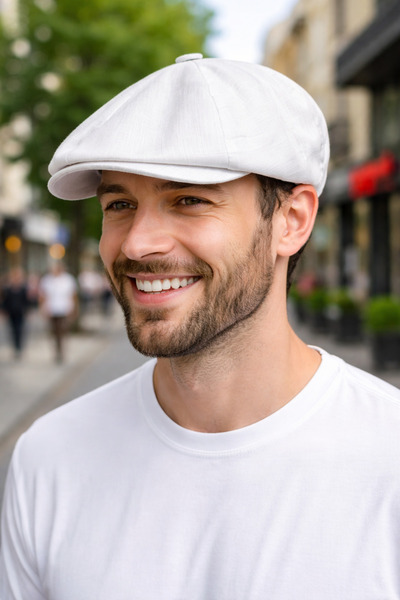 PaminBags Aksesuar قبعة بيكي بليندرز من بيكهام مكونة من كتان قطع رقم UN0075