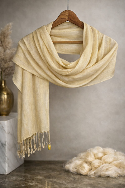 Defne&Apollon İpekçilik Hatay Yellow 100% Peace Silk El D Woven Scarf & Shawl...