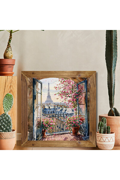 Tuba Decor Tablou pătrat cu ramă din lemn Paris