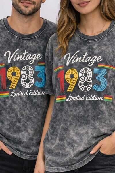 ANATOLIATEKSTILE Ένα vintage πλυμένο oversize μπλουζάκι unisex – Street Style...
