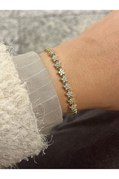 BusradanDesign سوار يلدز زيركون مرصّع بالأحجار جولد شوبينج - سوار نسائي أنيق ...