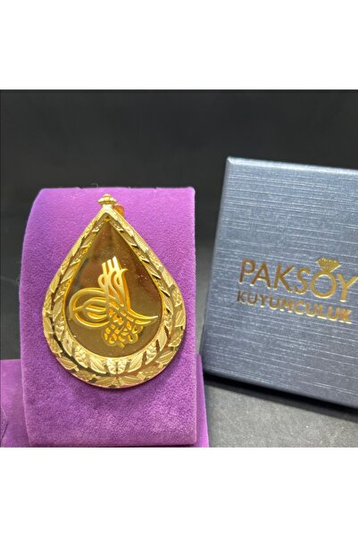 paksoy kuyumculuk 22 Ayar Altın Kolye Ucu Osmanlı Tuğrası El İşi 11.45gr Hedi...