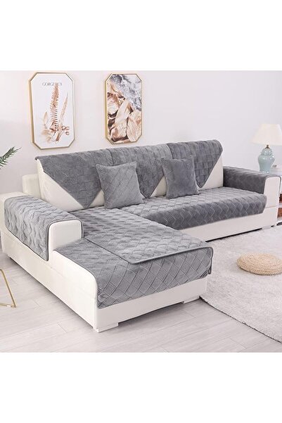 Arabest غطاء أريكة ، غطاء مسند ذراع وظهر كرسي استرخاء، رمادي رسمي، 70 × 150 سم