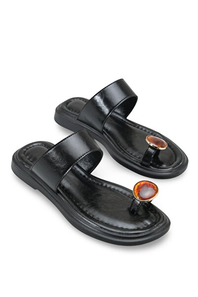 Solo Bag Women's Rustic Flip Flops with Stone Detail, Daily Comfortable and S...