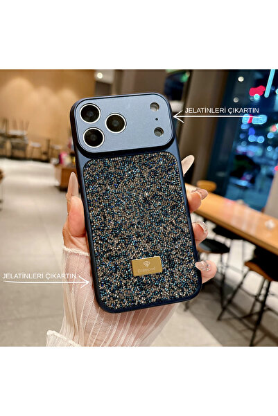 FABRON İphone 15 Pro Max Taşlı Dönüşüm Kılıfı Magsafe Özellikli 17 Pro Max Çe...