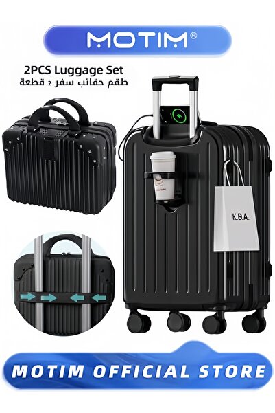 MOTIM حقيبة سفر محمولة مقاس 26 بوصة بعجلات دوارة وإطار من الألومنيوم