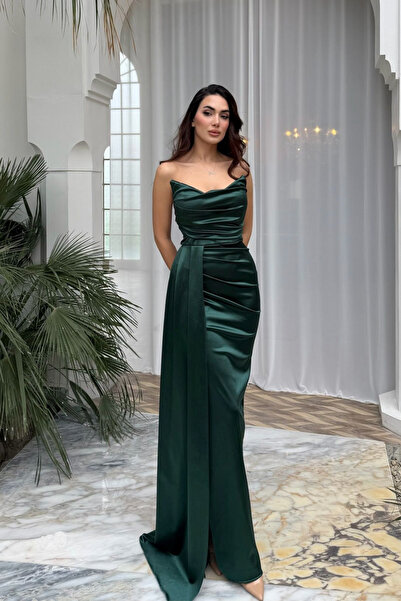 Sindimoda Elowen Strapless Satin Evening Dress