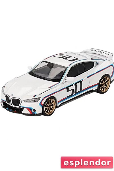 esplendor 1/64 Scale White Classic Vehicle Model with Blister Packaging