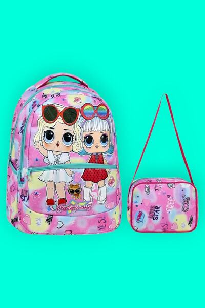 Tezzgelsin Set de 2 ghiozdane școlare pentru fete, cu modele colorate și desi...