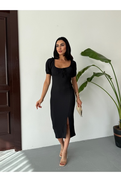 CIQULATA Καλοκαιρινό φόρεμα με λεπτομέρεια σχισμής στο μανίκι σε σχήμα καρπούζι