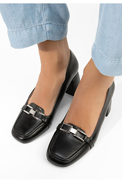 B T Shoes Pantofi cu toc gros Taria negri